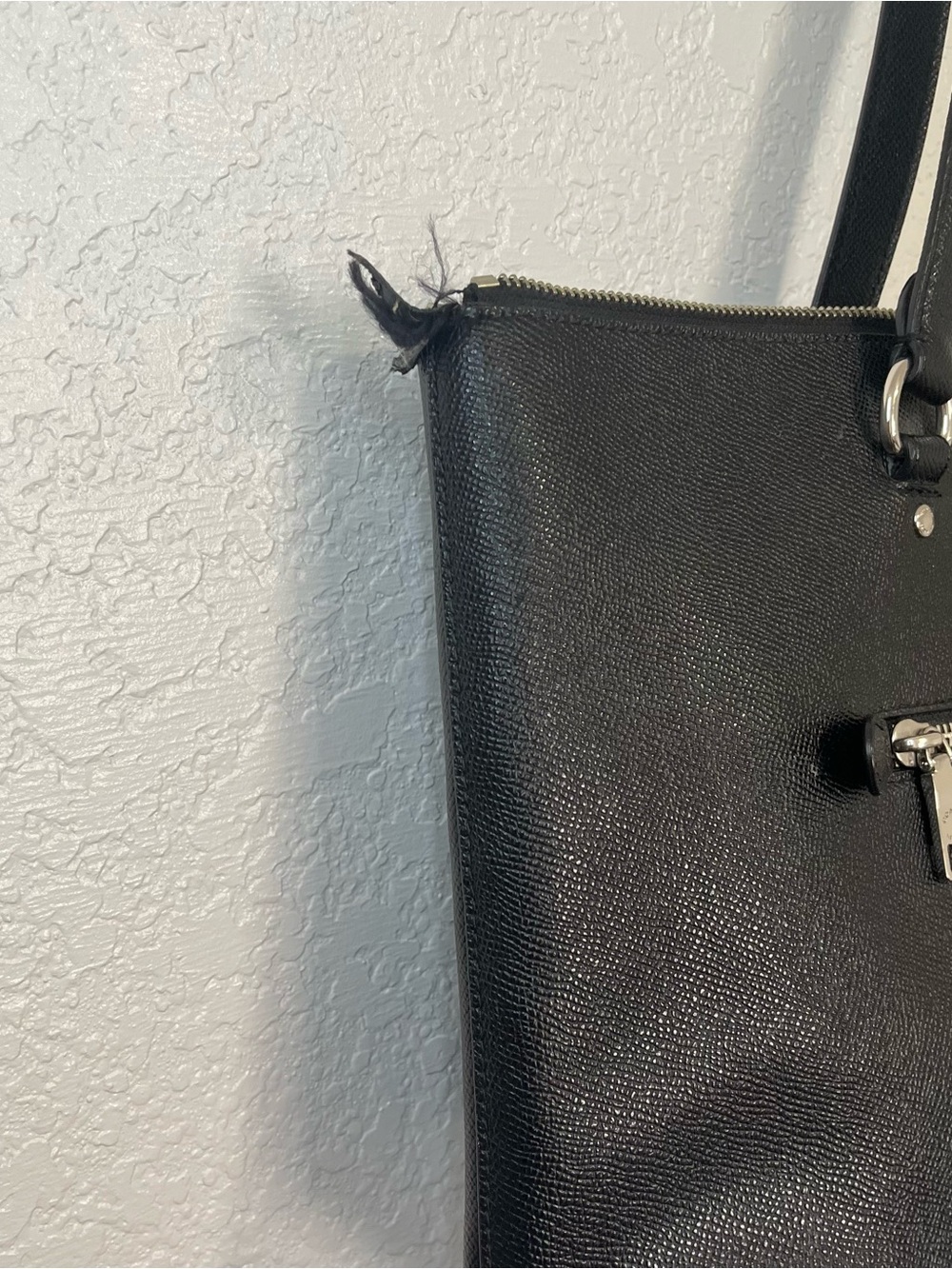 Coach Black Leather Tote Bag with Silver Hardware - Picture 6 of 16